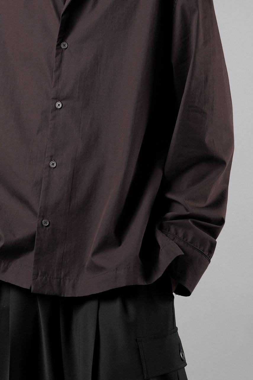 Load image into Gallery viewer, entire studios LS OPEN COLLAR SHIRT (BRUNETTE)