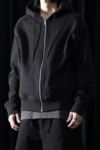 画像をギャラリービューアに読み込む, entire studios SLIM ZIP UP SWEAT PARKA (BLACK)
