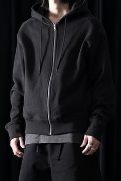 画像をギャラリービューアに読み込む, entire studios SLIM ZIP UP SWEAT PARKA (BLACK)
