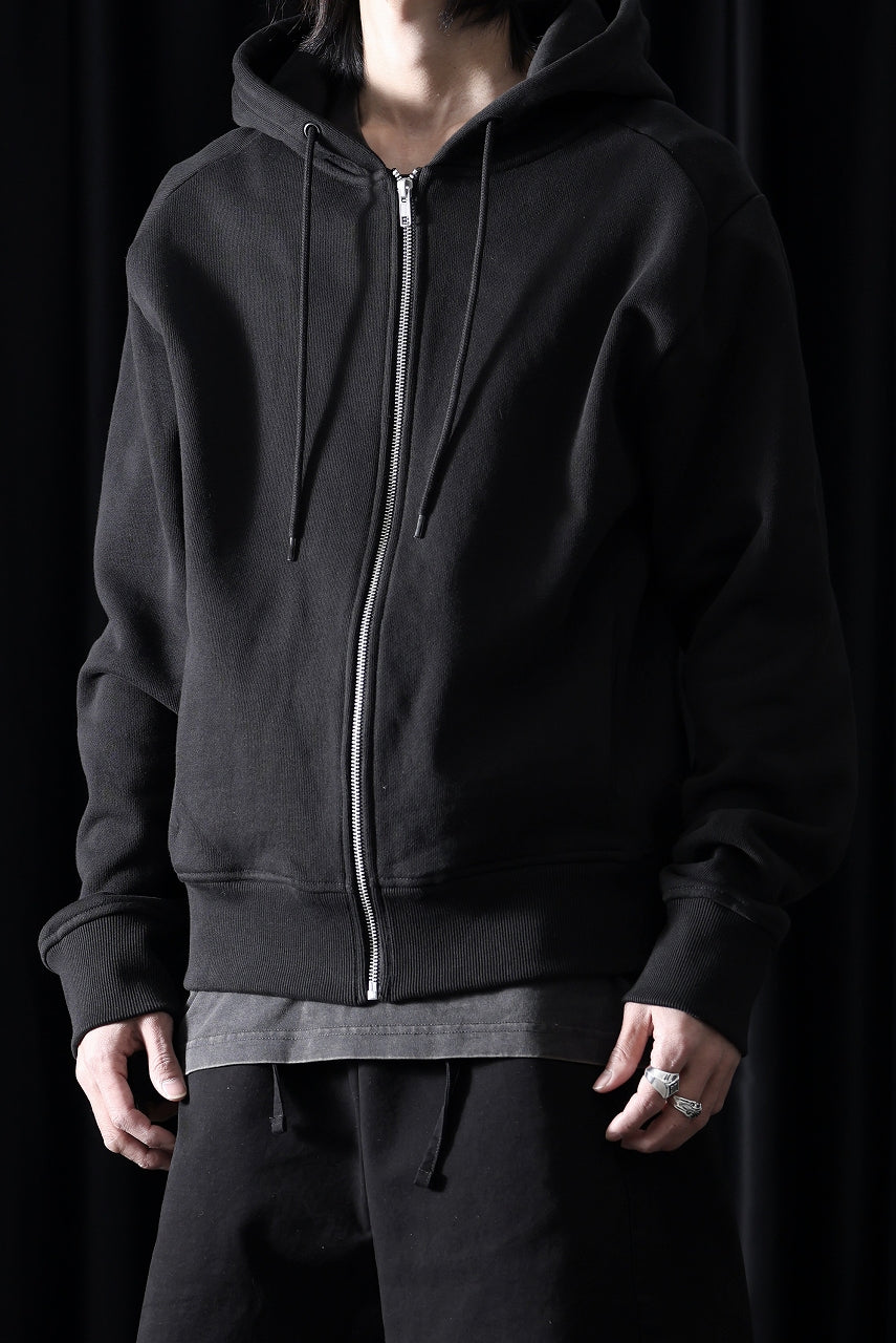 画像をギャラリービューアに読み込む, entire studios SLIM ZIP UP SWEAT PARKA (BLACK)