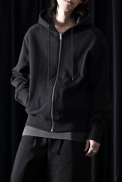 画像をギャラリービューアに読み込む, entire studios SLIM ZIP UP SWEAT PARKA (BLACK)