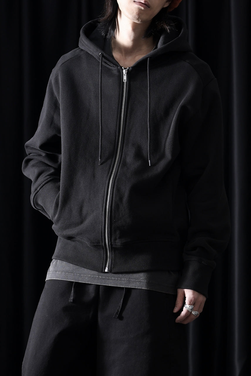 画像をギャラリービューアに読み込む, entire studios SLIM ZIP UP SWEAT PARKA (BLACK)