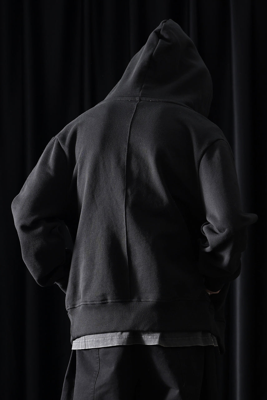 画像をギャラリービューアに読み込む, entire studios SLIM ZIP UP SWEAT PARKA (BLACK)