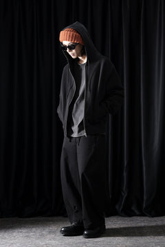 画像をギャラリービューアに読み込む, entire studios SLIM ZIP UP SWEAT PARKA (BLACK)