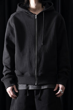 画像をギャラリービューアに読み込む, entire studios SLIM ZIP UP SWEAT PARKA (BLACK)