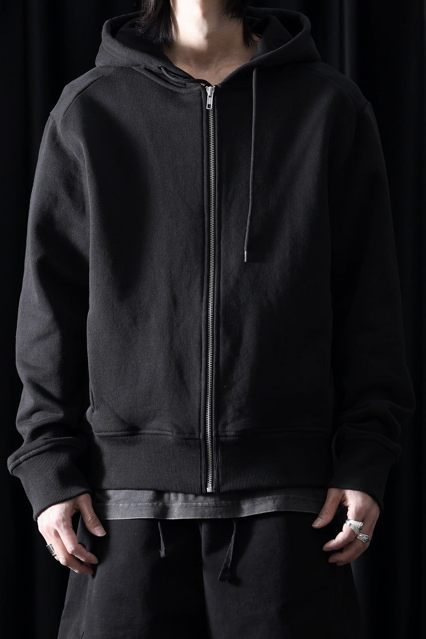 画像をギャラリービューアに読み込む, entire studios SLIM ZIP UP SWEAT PARKA (BLACK)