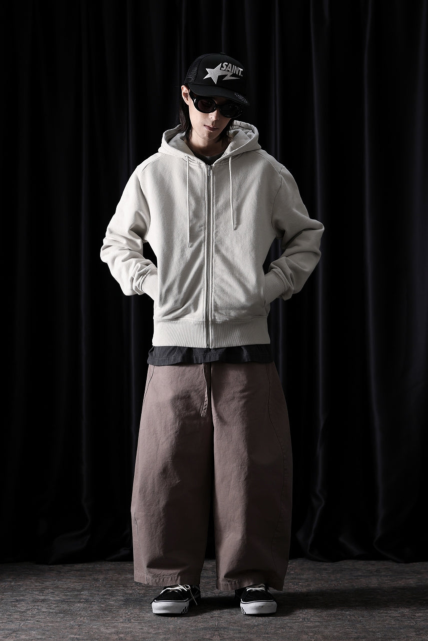 画像をギャラリービューアに読み込む, entire studios SLIM ZIP UP SWEAT PARKA (OFF WHITE)