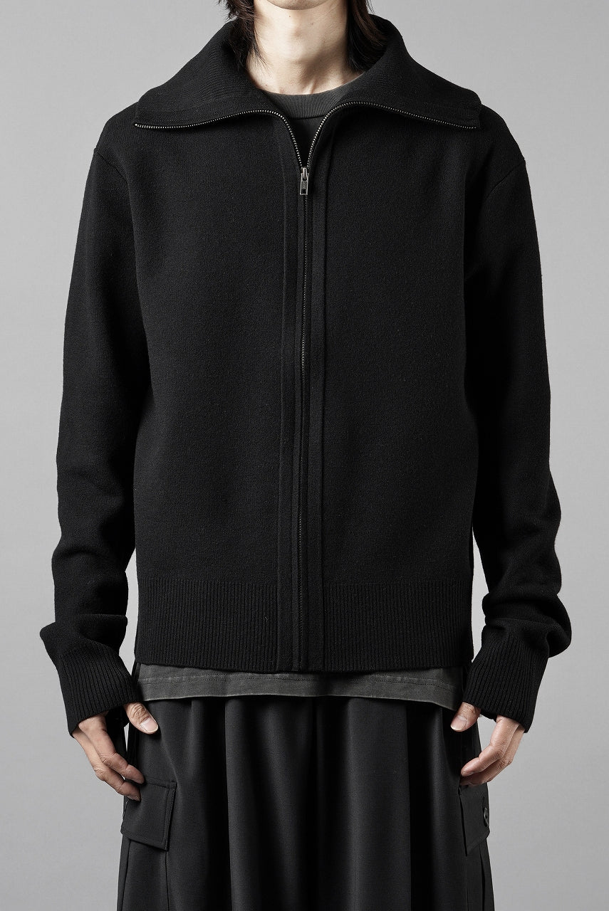 画像をギャラリービューアに読み込む, entire studios KNIT ZIP UP JACKET (BLACK)