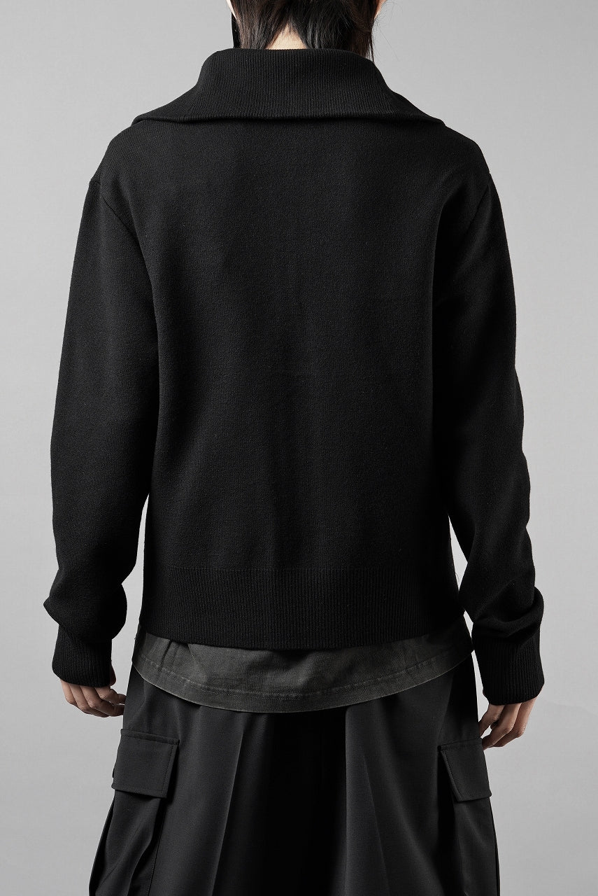 画像をギャラリービューアに読み込む, entire studios KNIT ZIP UP JACKET (BLACK)