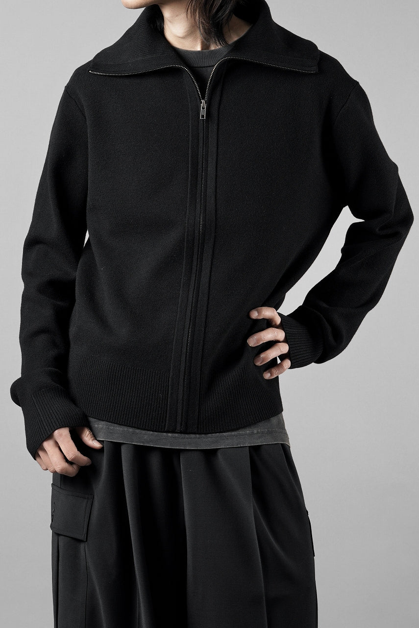 画像をギャラリービューアに読み込む, entire studios KNIT ZIP UP JACKET (BLACK)
