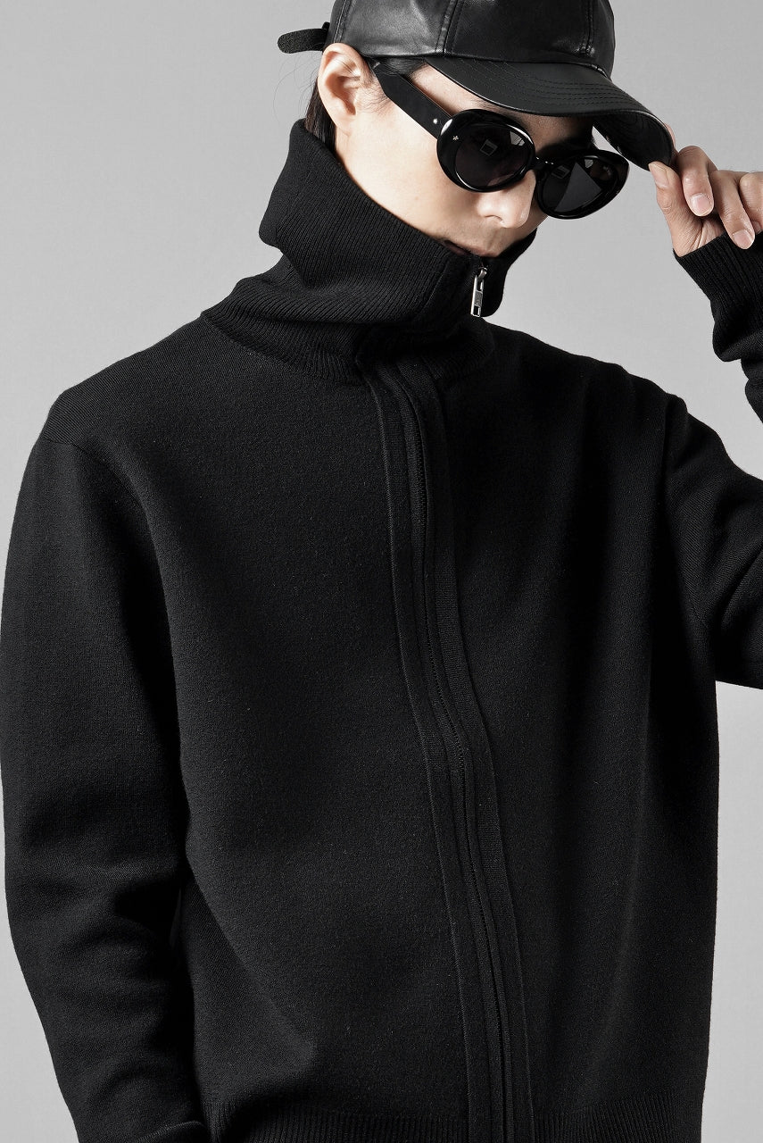 画像をギャラリービューアに読み込む, entire studios KNIT ZIP UP JACKET (BLACK)