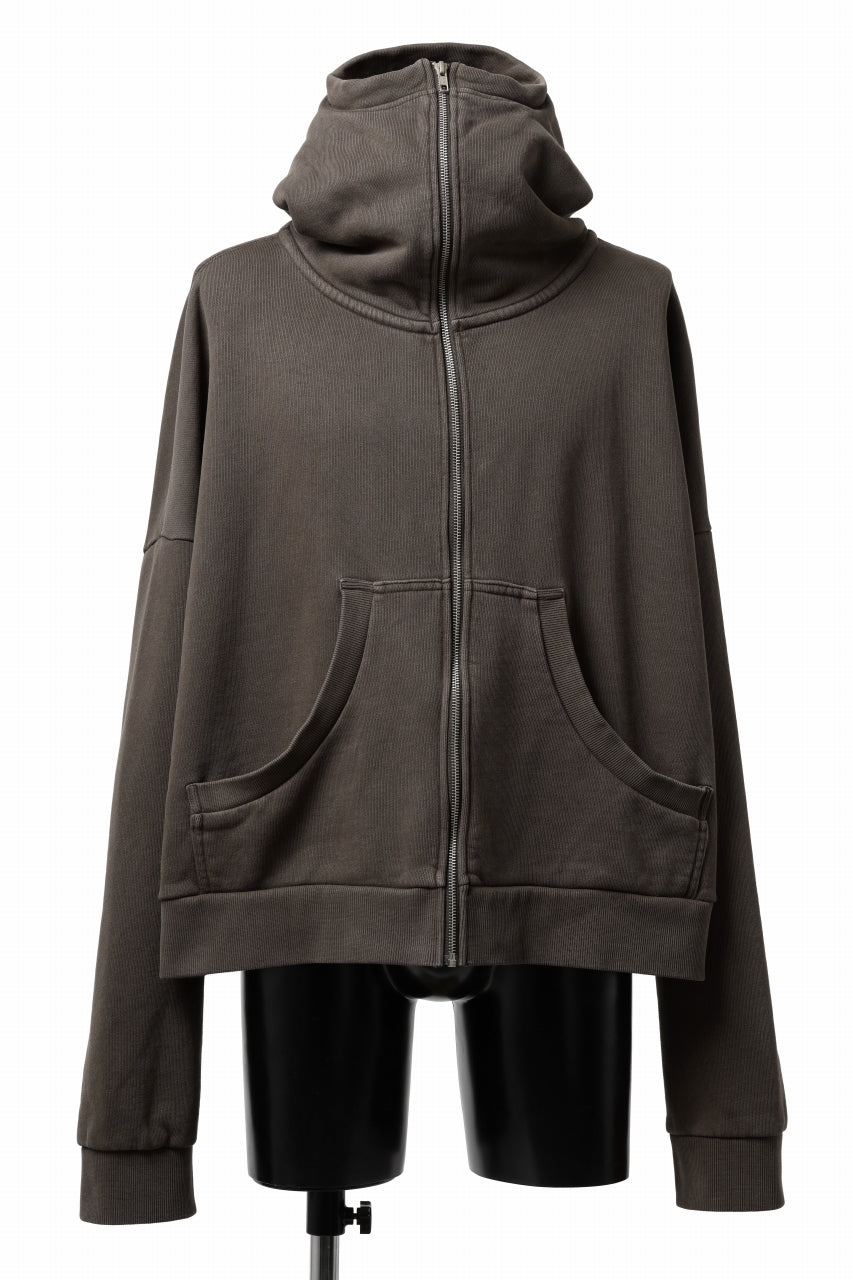 entire studios FULL ZIP SWEAT PARKA (BRUNETTE)