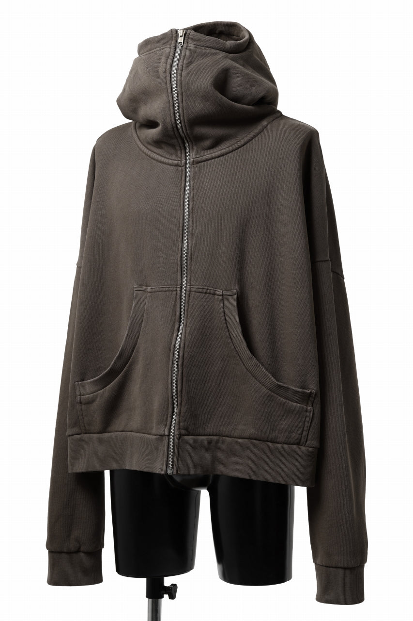 entire studios FULL ZIP SWEAT PARKA (BRUNETTE)