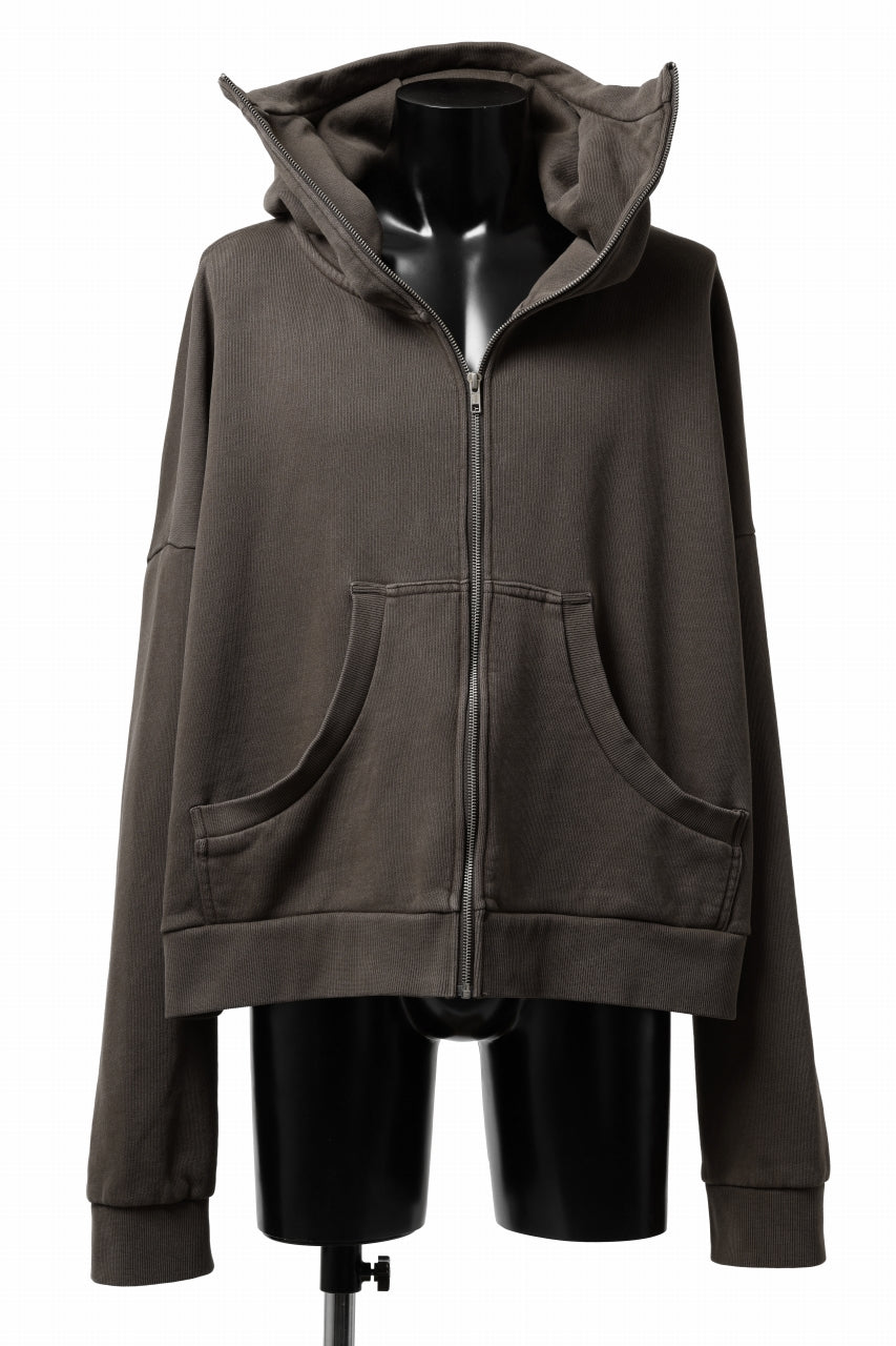 entire studios FULL ZIP SWEAT PARKA (BRUNETTE)