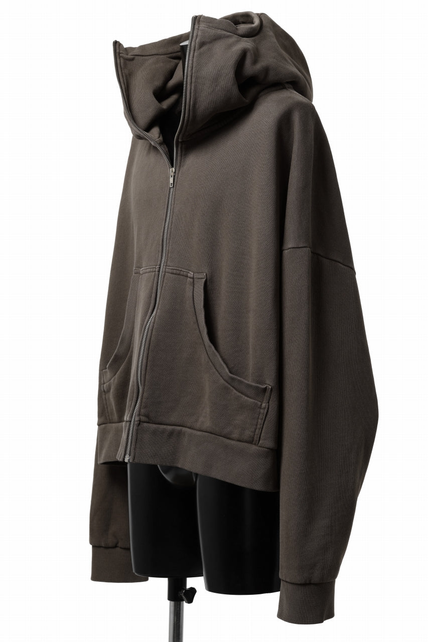 entire studios FULL ZIP SWEAT PARKA (BRUNETTE)