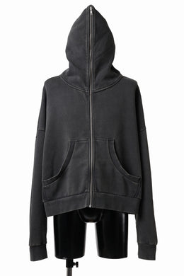 entire studios ETERNAL ZIP SWEAT PARKA (WASHED BLACK)