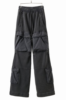 entire studios UTILITY CARGO SWEAT PANTS (WASHED BLACK)