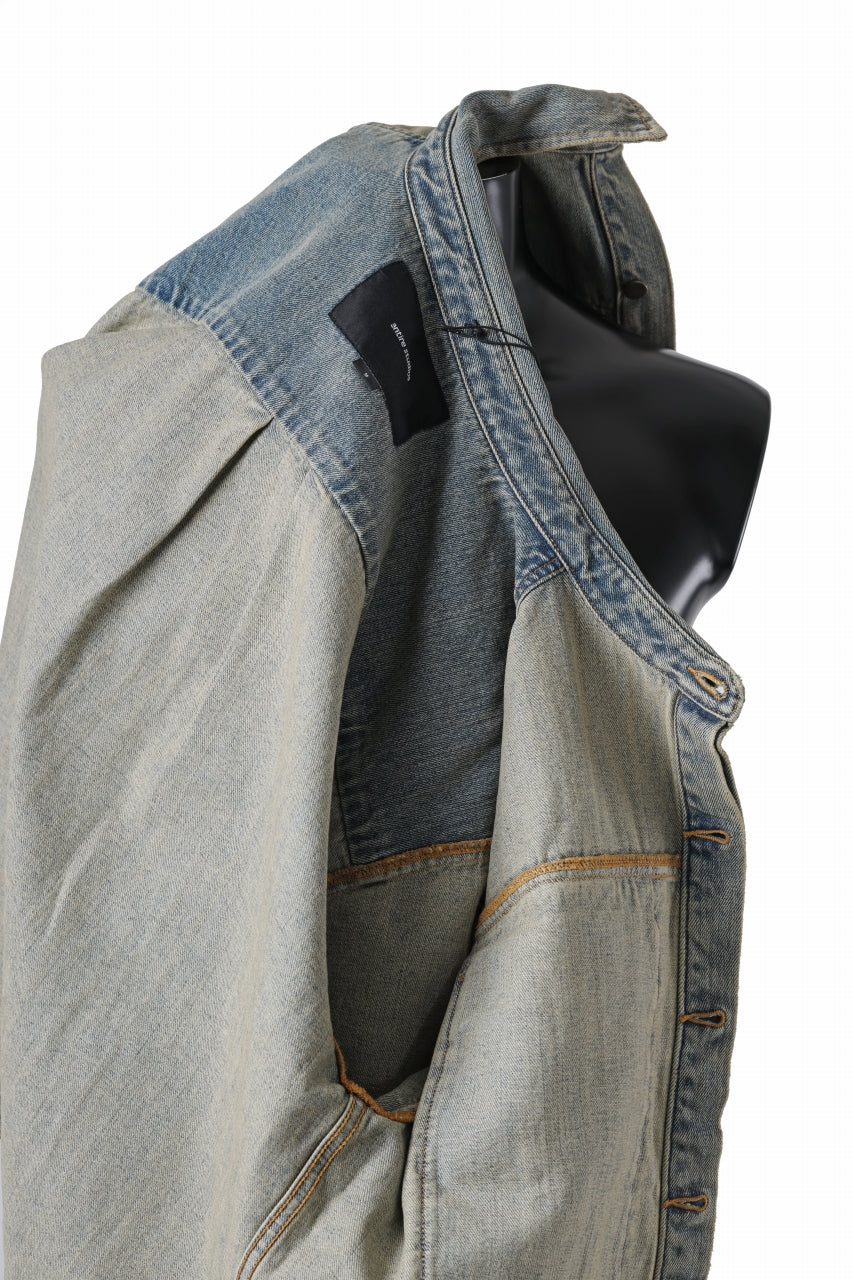 Load image into Gallery viewer, entire studios HEAVY DENIM SHIRT (SURFACE WAVE)