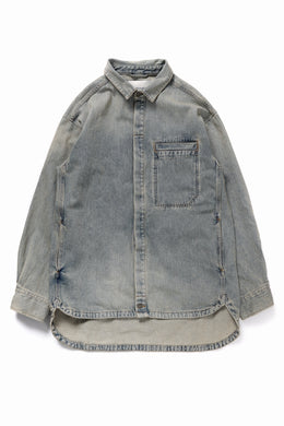 entire studios HERCULEAN DENIM SHIRT JACKET (SURFACE WAVE)