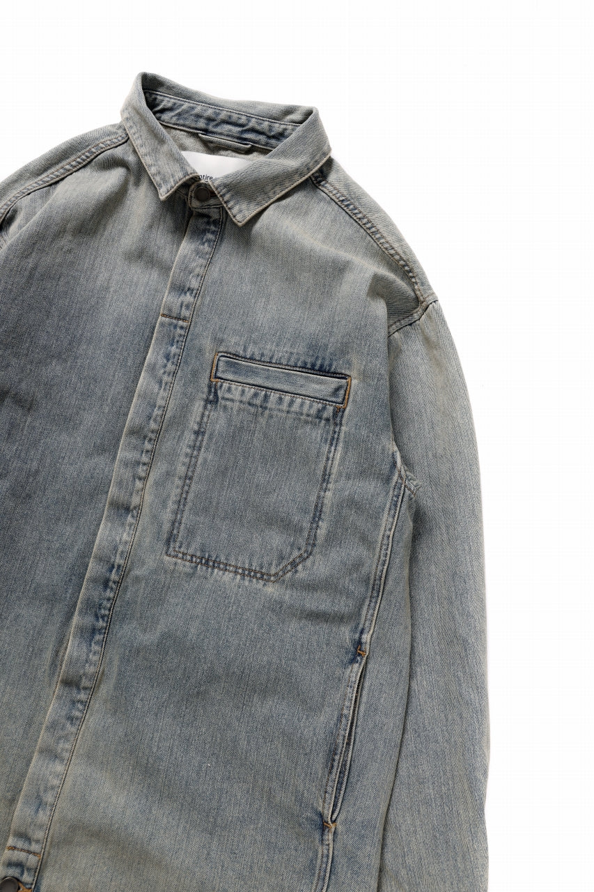 entire studios HERCULEAN DENIM SHIRT JACKET (SURFACE WAVE) *