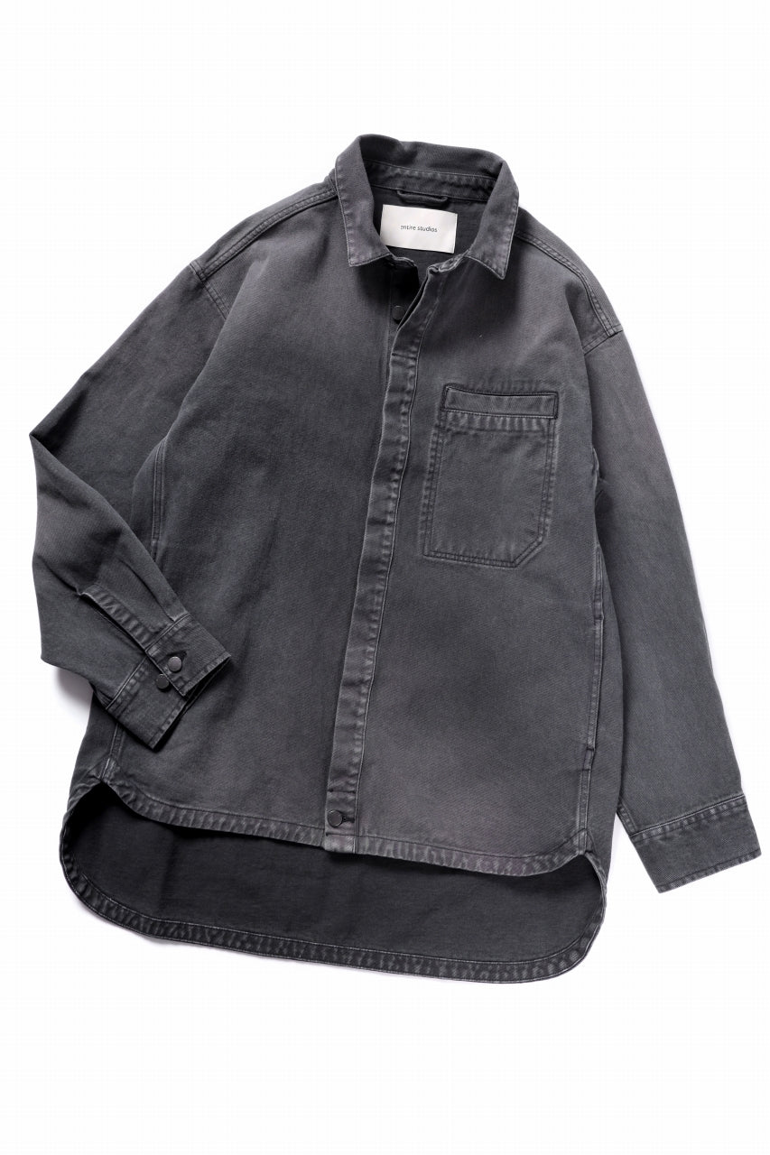 entire studios HERCULEAN DENIM SHIRT JACKET (STONE LIGHT)