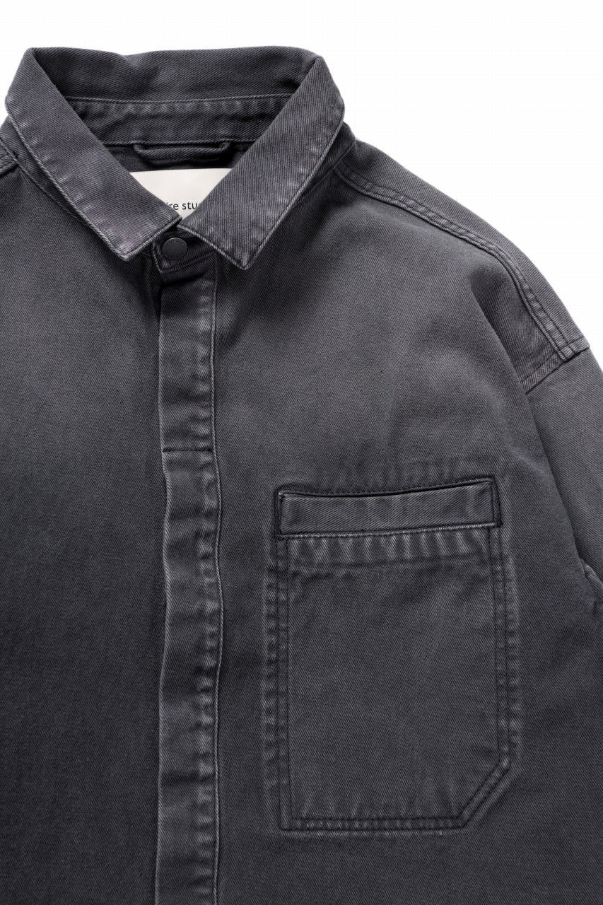 entire studios HERCULEAN DENIM SHIRT JACKET (STONE LIGHT) *