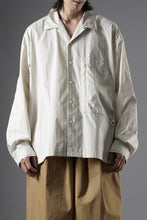 Load image into Gallery viewer, F/CE. RECYCLE OPEN COLLAR SHIRT (IVORY STRIPE)