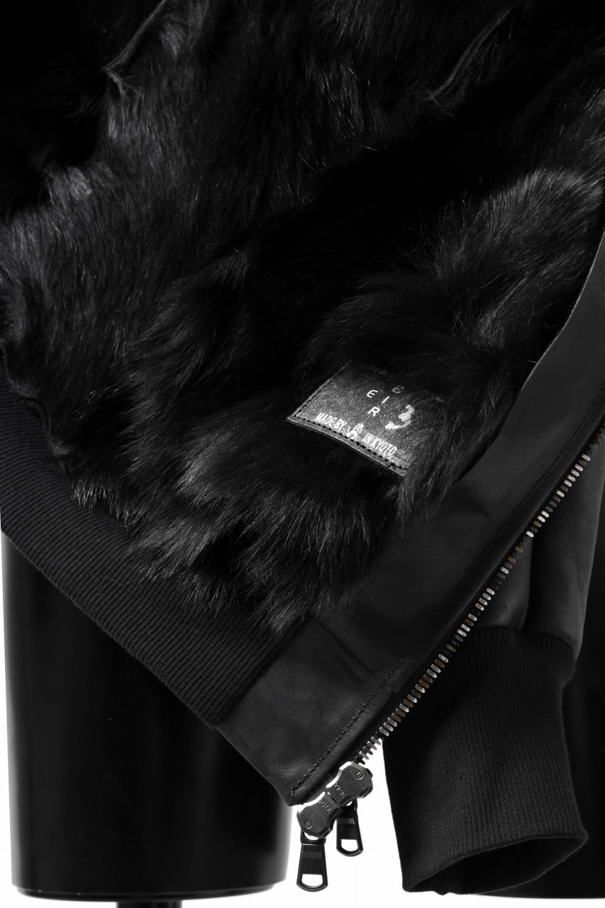 ierib exclusive ma-1 bomber jacket / toskana sheep shearling mouton (BLACK x BLACK)