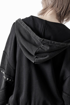 画像をギャラリービューアに読み込む, Feng Chen Wang PANELLED FULL ZIP HOODIE (BLACK)