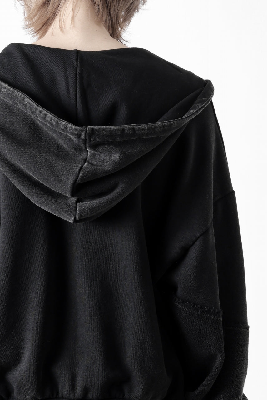 Feng Chen Wang PANELLED FULL ZIP HOODIE (BLACK)