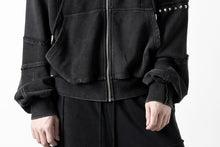 画像をギャラリービューアに読み込む, Feng Chen Wang PANELLED FULL ZIP HOODIE (BLACK)