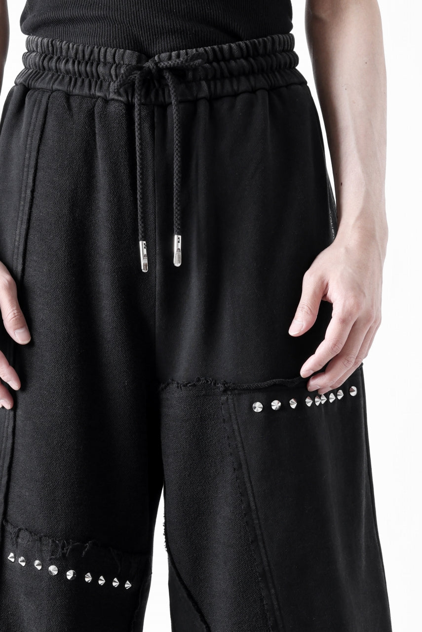 Feng Chen Wang PANELLED STRAIGHT SWEATPANTS (BLACK)