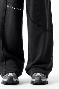 画像をギャラリービューアに読み込む, Feng Chen Wang PANELLED STRAIGHT SWEATPANTS (BLACK)