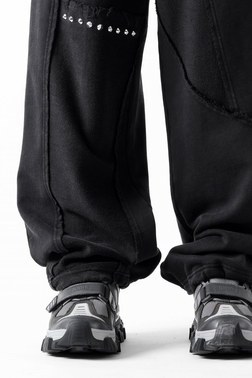 Feng Chen Wang PANELLED STRAIGHT SWEATPANTS (BLACK)