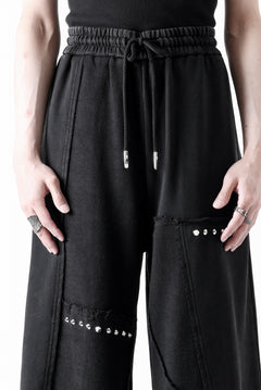 画像をギャラリービューアに読み込む, Feng Chen Wang PANELLED STRAIGHT SWEATPANTS (BLACK)