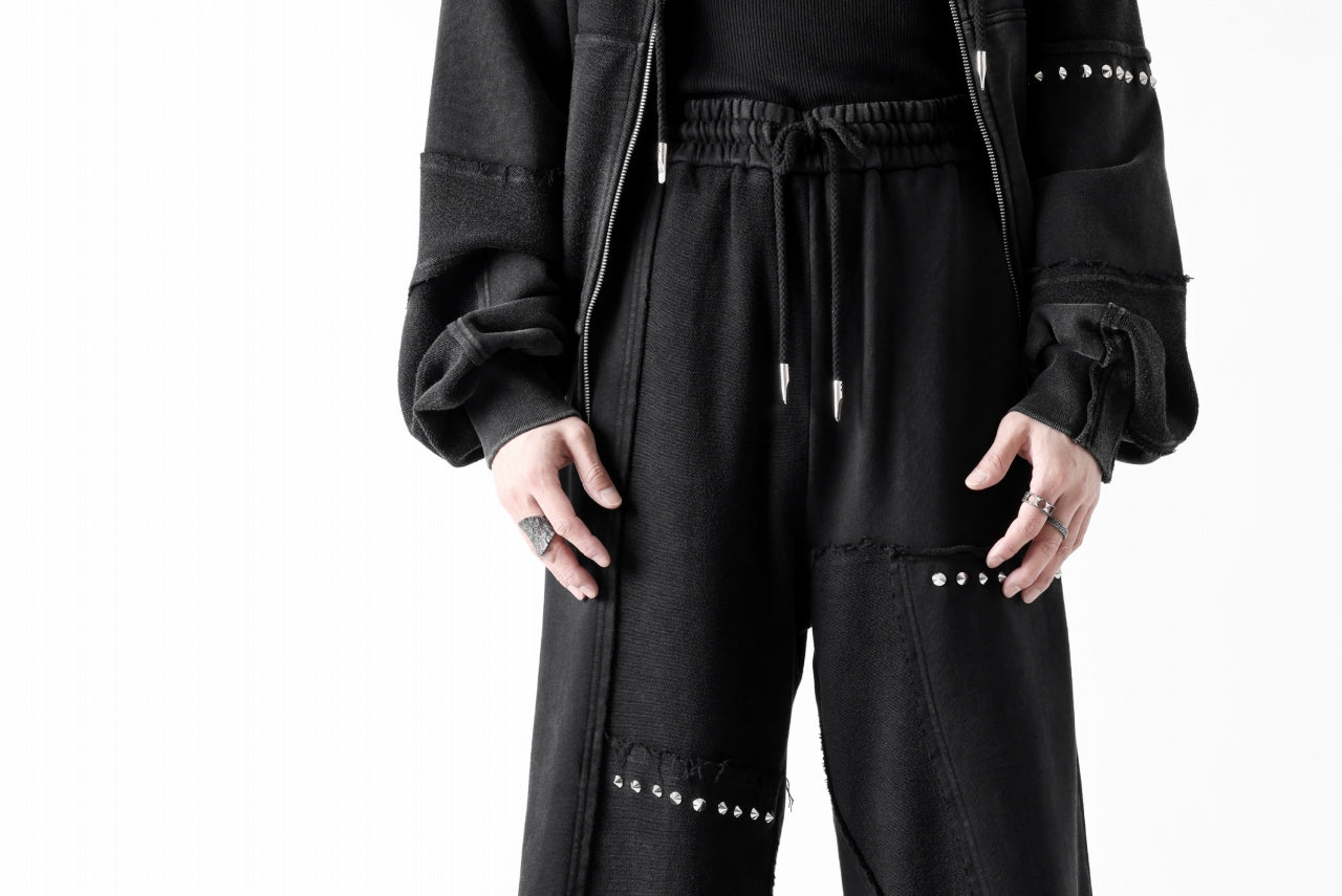 Feng Chen Wang PANELLED STRAIGHT SWEATPANTS (BLACK)