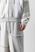 画像をギャラリービューアに読み込む, Feng Chen Wang PANELLED FULL ZIP HOODIE (GREY)