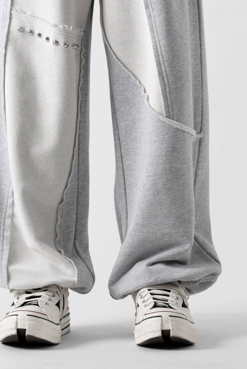 Feng Chen Wang PANELLED STRAIGHT SWEATPANTS (GREY)