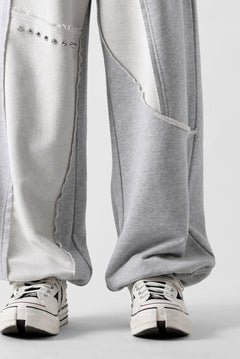 画像をギャラリービューアに読み込む, Feng Chen Wang PANELLED STRAIGHT SWEATPANTS (GREY)