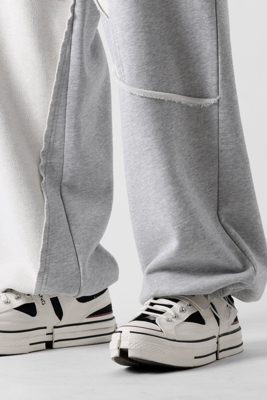 Feng Chen Wang PANELLED STRAIGHT SWEATPANTS (GREY)