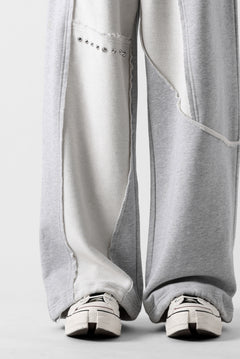 画像をギャラリービューアに読み込む, Feng Chen Wang PANELLED STRAIGHT SWEATPANTS (GREY)