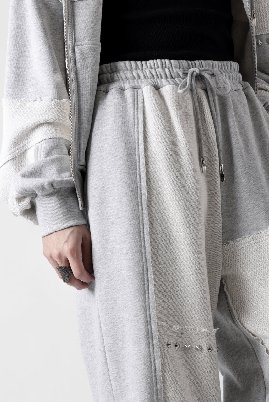 Feng Chen Wang PANELLED STRAIGHT SWEATPANTS (GREY)