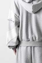 画像をギャラリービューアに読み込む, Feng Chen Wang PANELLED FULL ZIP HOODIE (GREY)