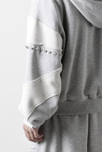 画像をギャラリービューアに読み込む, Feng Chen Wang PANELLED FULL ZIP HOODIE (GREY)