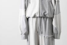 画像をギャラリービューアに読み込む, Feng Chen Wang PANELLED FULL ZIP HOODIE (GREY)