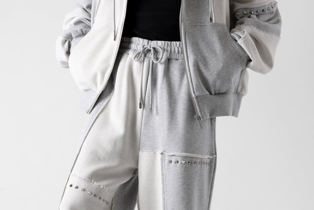 Feng Chen Wang PANELLED STRAIGHT SWEATPANTS (GREY)