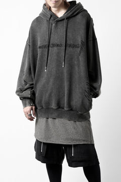 画像をギャラリービューアに読み込む, Feng Chen Wang GREY RIPPED JERSY HOODIE (GREY)