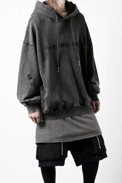 画像をギャラリービューアに読み込む, Feng Chen Wang GREY RIPPED JERSY HOODIE (GREY)