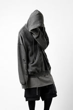 画像をギャラリービューアに読み込む, Feng Chen Wang GREY RIPPED JERSY HOODIE (GREY)