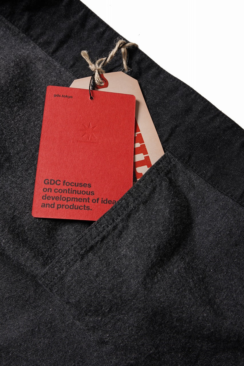 Load image into Gallery viewer, FULLCOUNT x GDC GFC2001 Leather Collar Denim Chore Jacket (BLACK)